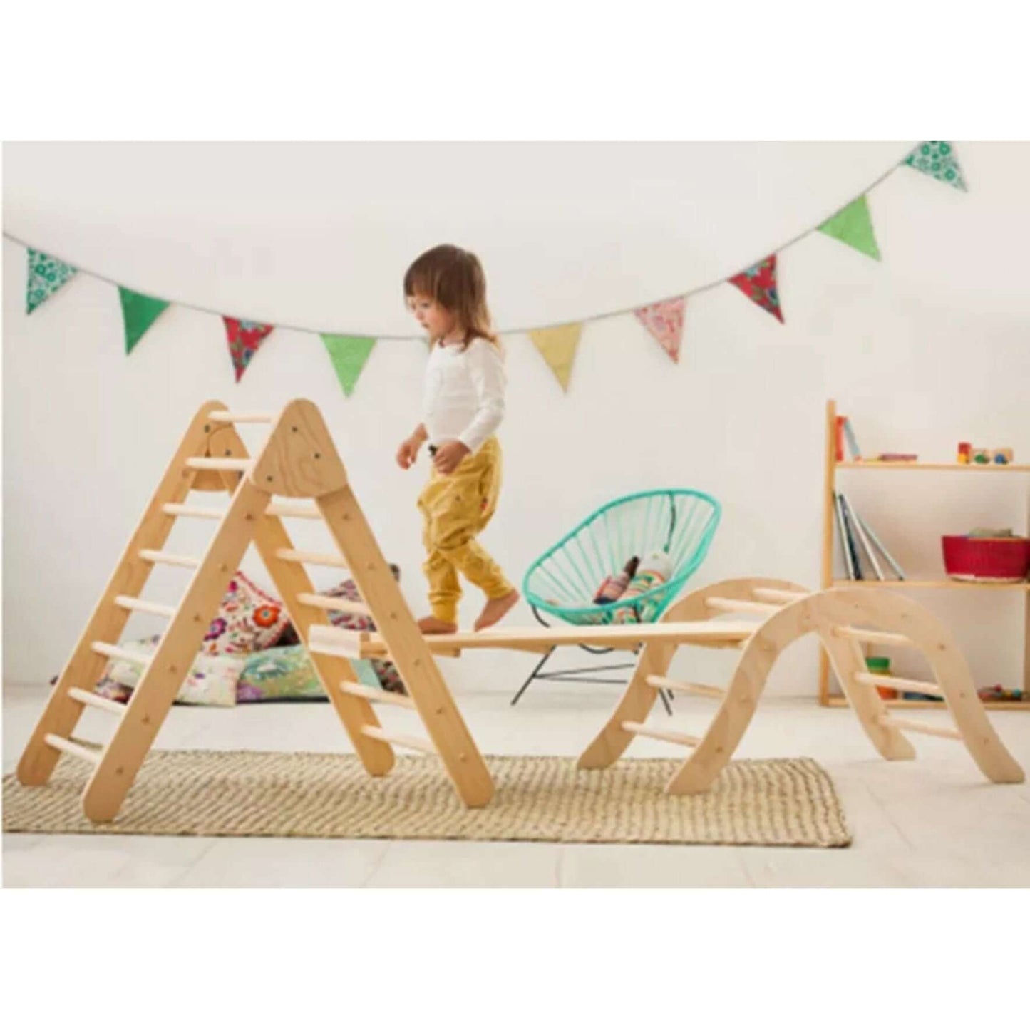 Triangle Kletterer Kletter Bogen Montessori für Kinder und Kleinkinder Möbel Kletterdreieckure Pickler Art 2