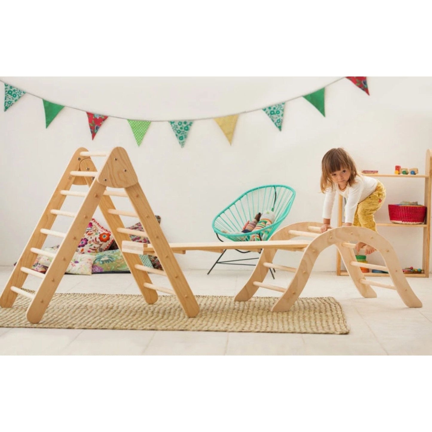 Triangle Kletterer Kletter Bogen Montessori für Kinder und Kleinkinder Möbel Kletterdreieckure Pickler Art 5
