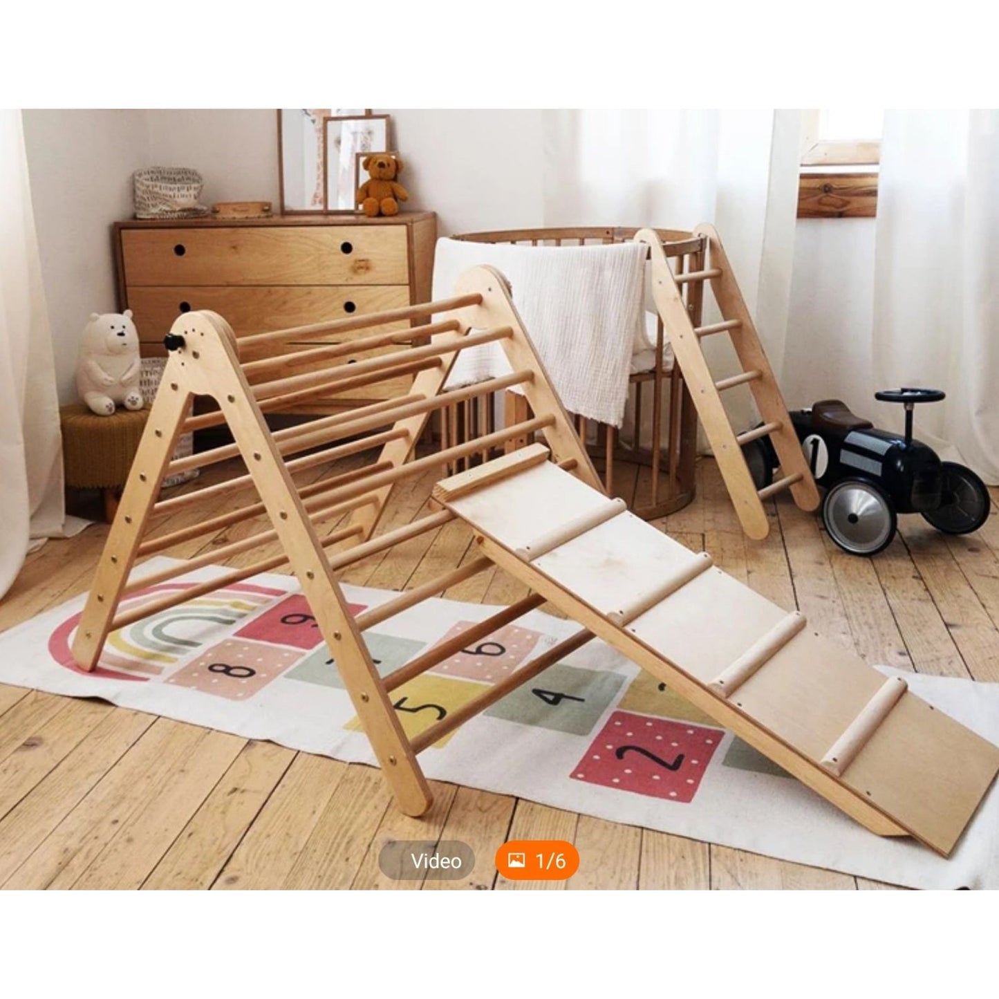 Triangle Kletterer Kletter Bogen Montessori für Kinder und Kleinkinder Möbel Kletterdreieckure Pickler Art 3