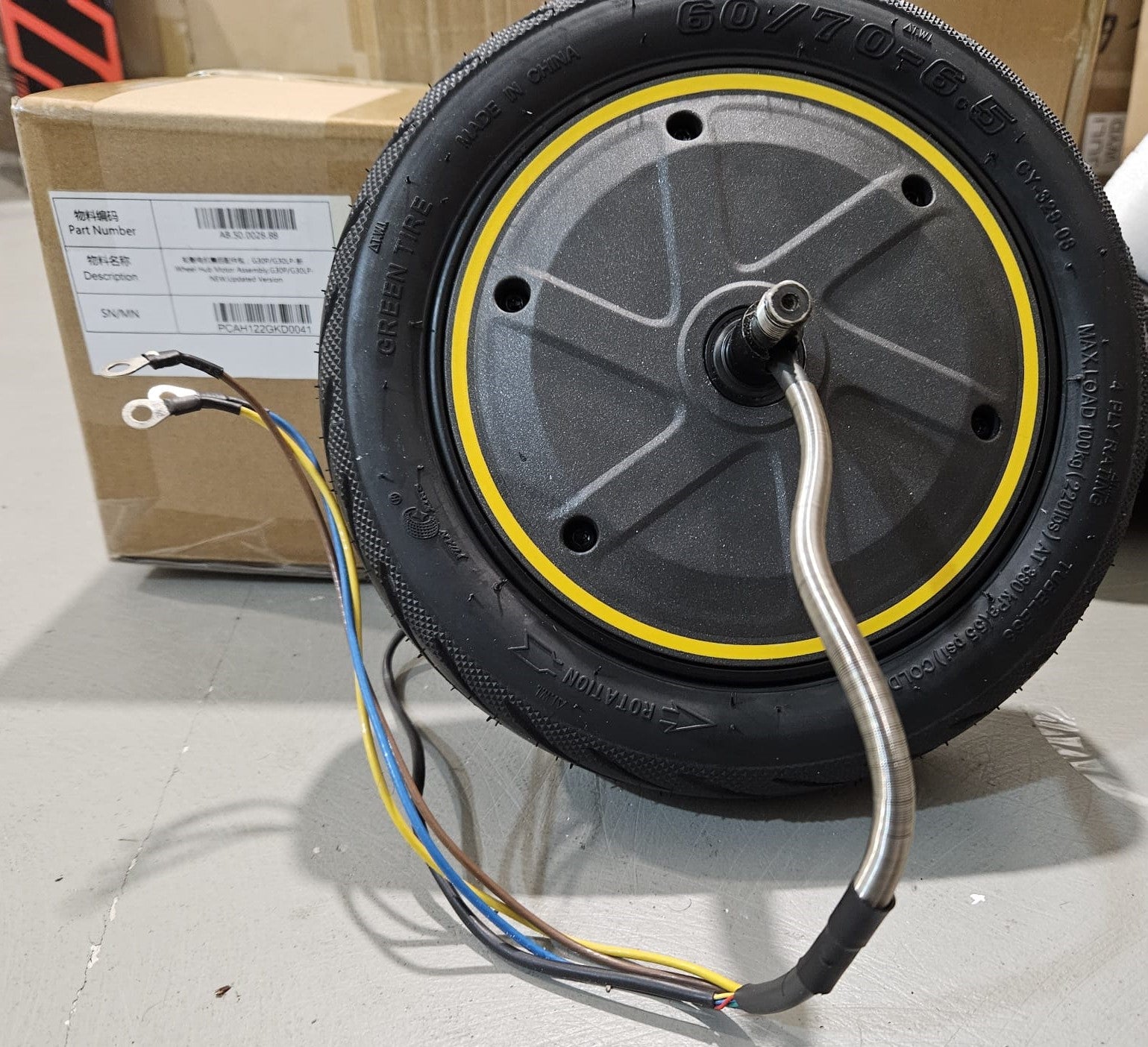 60/70-6.5 Original Ninebot MAX G30, G30D 2, G30LD Motor ab 2022 Baujahr Gen2 neuer Anschluss AB.00.0023.99