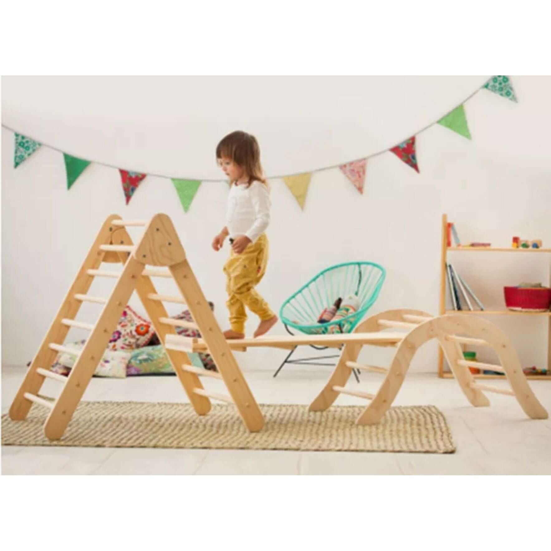 Triangle Kletterer Kletterbrett Montessori für Kinder und Kleinkinder Möbel Kletterdreieckure Pickler Art 2