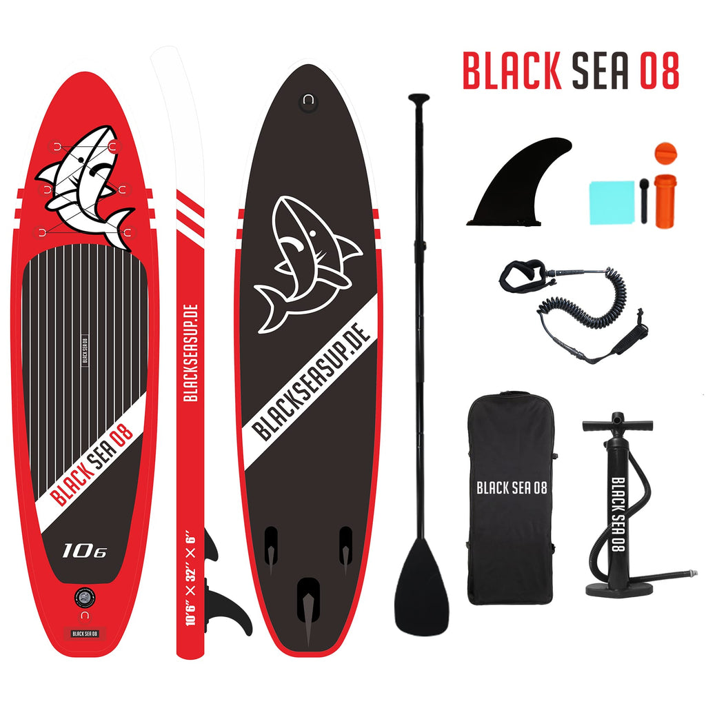 Black Sea 08 SUP Set Aufblasbares Stand Up Paddle Board 10'6 - 3PScooters Elektro Scooter Zubehör - Ersatzteile - Reparatur
